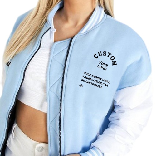 Custom Women's Zipper Design Vintage Baseball Jacket