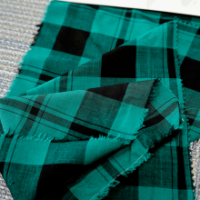 Polin 105GSM Slub Viscose Yarn Dyed Checkered Fabric: Shirts, Skirts & Home Textiles in Stock