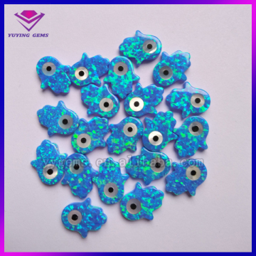 Beads for jewelry making blue opal hamsa with white eye opal hamsa eye beads