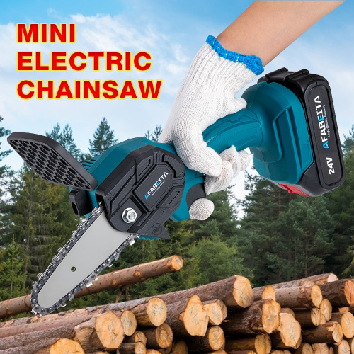 Portabl 24V Lithium Battery Electric Cordless Chain Saw