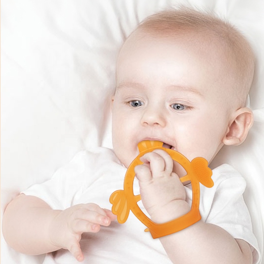Soft Baby Girl Necklace Teething Toy Wrist Silicone Teether
