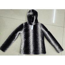 Women's Printed Fake Fur Hoody Jacket Fashion