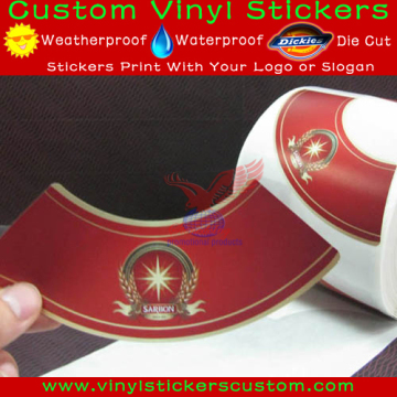 Custom Gold Embossed Stickers