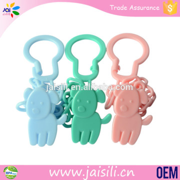 2015 Hot Sale lovely animal plastic soother chain pacifier clip