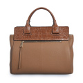 Ikon Large Top Handle Bag Tan Handbags Croco