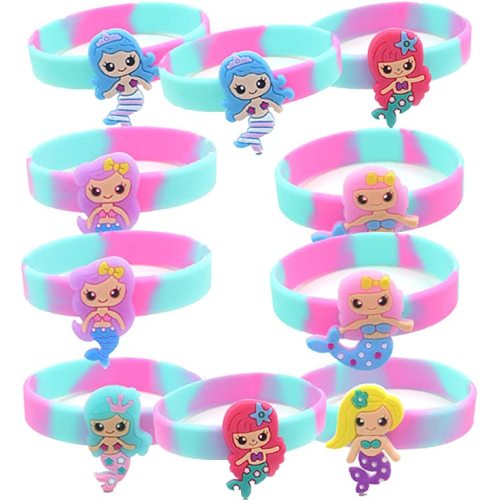 Mermaid Silicone Wristband Bracelets for Kids Adults