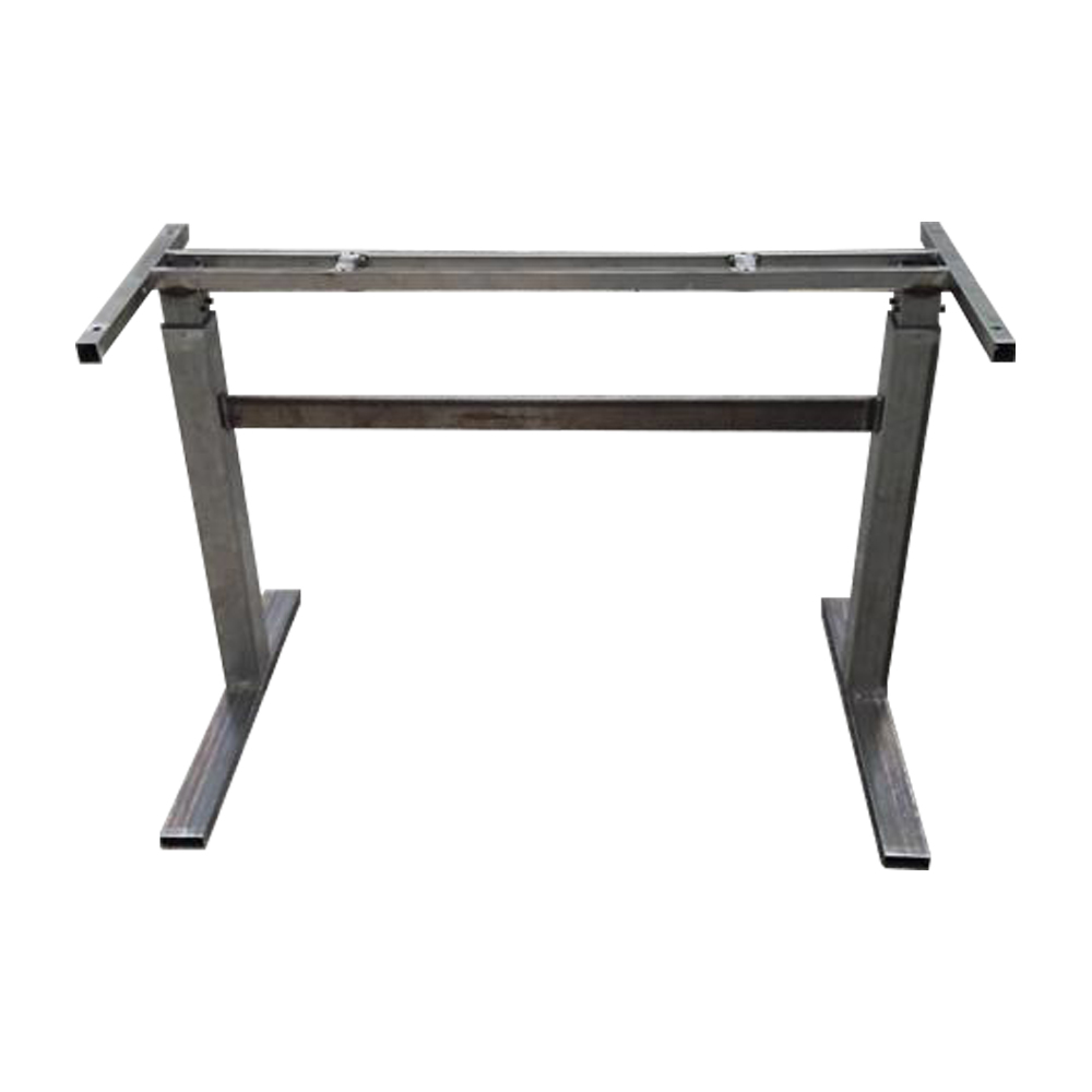 Black color metal table base L1200xW600xH(730-1165)mm Handle lifting table base