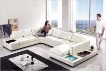 HBS 8023 Europe modern design diamod furniture white leather sofa