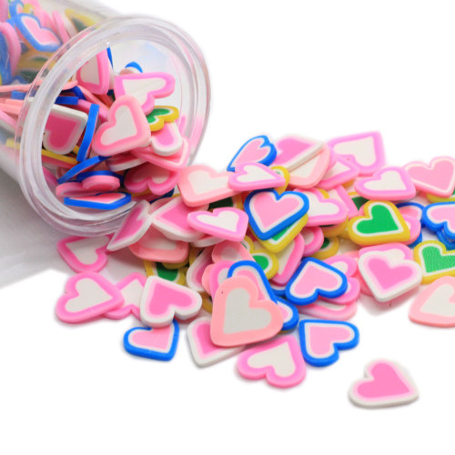 Τιμή εργοστασίου 500g Heart Polymer Clay Πολύχρωμο Χριστουγεννιάτικο Πάρτι Αξεσουάρ Νυχιών Τέχνης DIY Decor Slime Filler