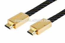 Latest best design black gold plug hdmi cable