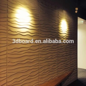 Nature plant fiber waterproof deep embossed 3d wall panels bathroom wall panelling