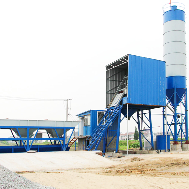 50m3 stationary automatic commercial concrete batching plant
