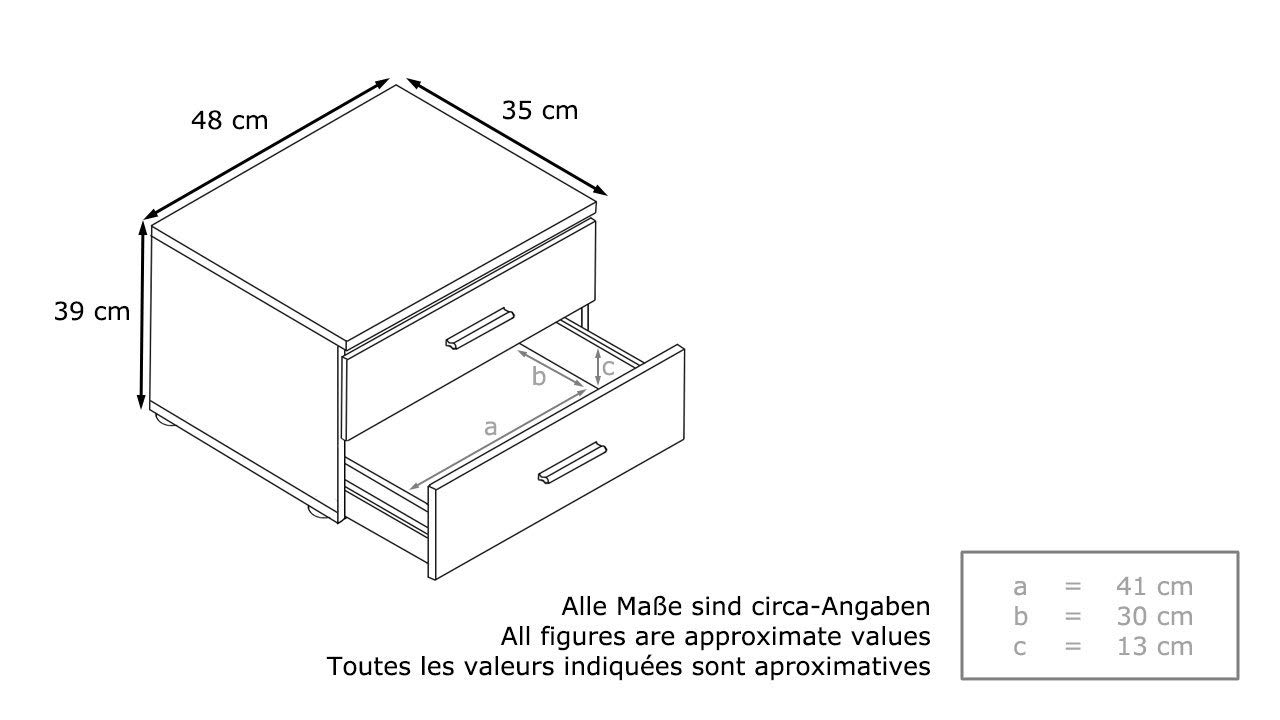 High Gloss Chest Of Drawer 