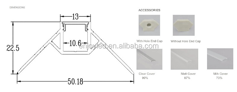 New Design Drywall LED Aluminum Profile, Aluminum LED Profile For Gypsum Plaster