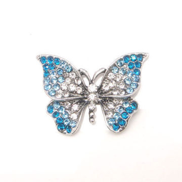 Blue Butterfly Ring Jewelry Colorful Diamonds Zinc Alloy Imitation Jewelry Th-9134