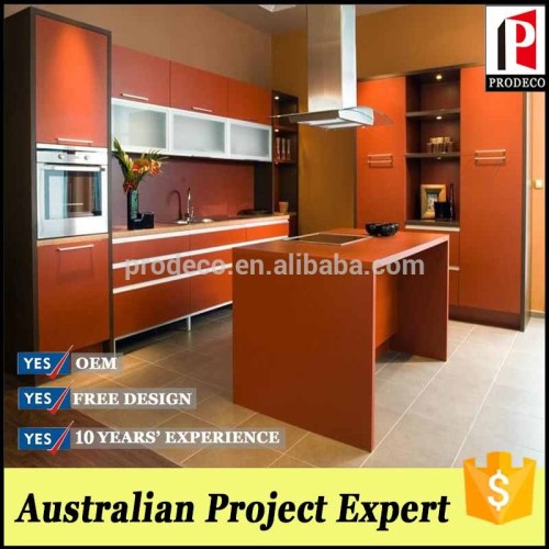 modern dark orange laminate panel sole pantry kitchen cabinet