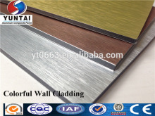 Lastest interior designing living room brush Aluminum Composite Panel wall paneling