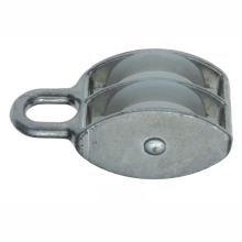Metal Hardware Fixed Pulleys with Double Nylon Wheel