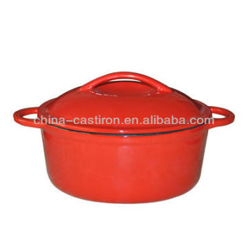 round cast iron casseroles with lid