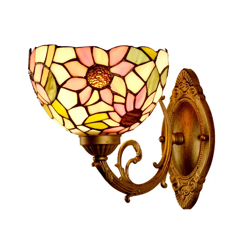 Elegant Sunflower Inspired Glass Wall Lamp for Cozy Spaces