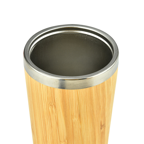 450ml Bamboo Stainless Steel Coffee Mug With Lid