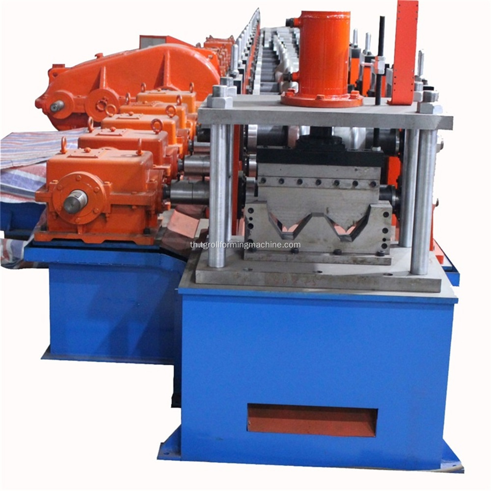 เหล็กขึ้นรูปเหล็กชุบสังกะสี Crash Barrier Roll Forming Machine