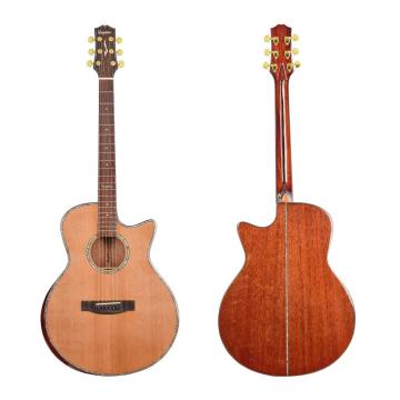 All solid wood guitar acoustic