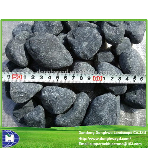 Garden round black stone loose pebbles Size 3-120mm