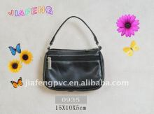 Noblest Black PU Hand bag with Front Zipper Pocket