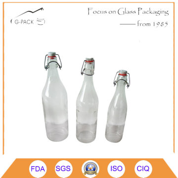 Set of 3 Glass Swing Top Bottle/Liqueurs Bottle