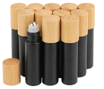 10ml Glass Roll on Bottles Frosted black