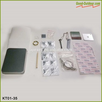Mini metal tin disaster survival kit