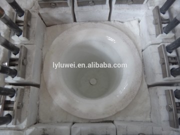 Ceramic crucible frit melting gold furnace