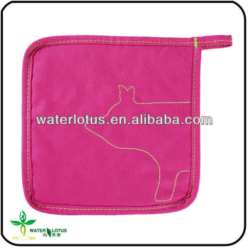 Cheap price embroidery canvas pot holder