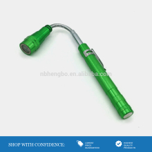 green aluminum telescopic magnet flashlight car tool light