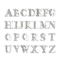 Hot Popular Silver Rhinestone Slide Letters A To Z Rhinestones Slider Alphabet Beads Bling Initials Letter Statement Charms