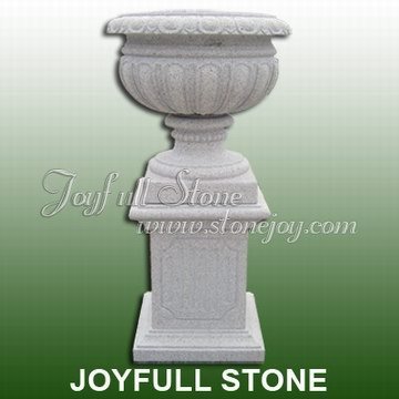 Garden Granite Flowerpot With Pedestal