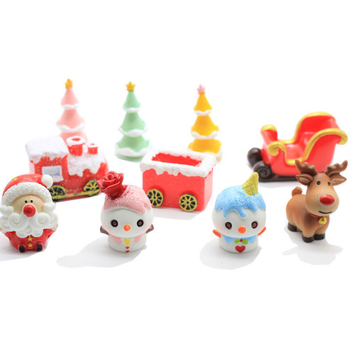 Vendita calda Albero di Natale Babbo Natale Pupazzi di neve Slitta Terrario Ornamento Regalo Fairy Garden Figure Home Table Decor Micro Landscape