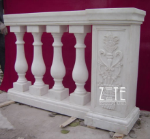 Natural Solid marble handrail balustrade
