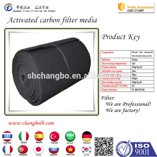 Hot sale polyester activated carbon filter for face mask