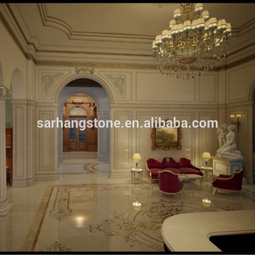 Marble floral pattern wall to wall carpet