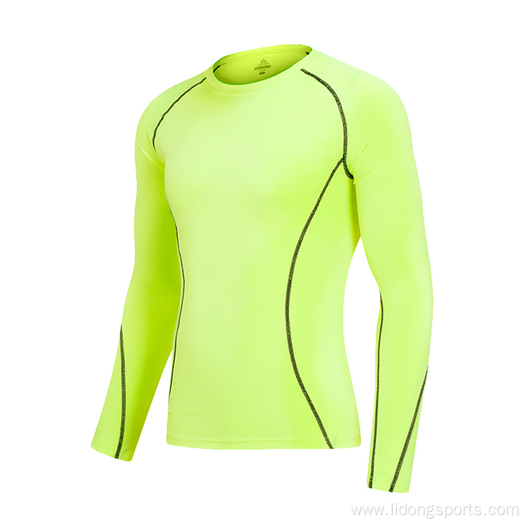 Long Sleeves Gym Fitness Men's Tight Tops Wholesale