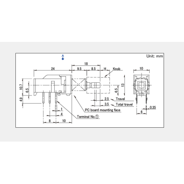 Spun series push switch