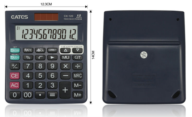 Office series 12 Digit Desktop 112 Steps Check Correct TAX function Calculator CX-120