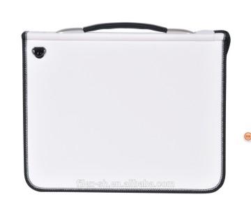 leather briefcase white