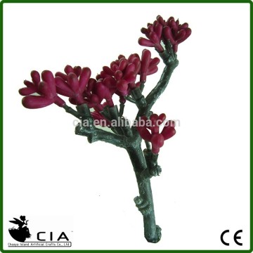 Echeveria Berry Artificial Succulent Stem in Burgundy for Wreath Decor