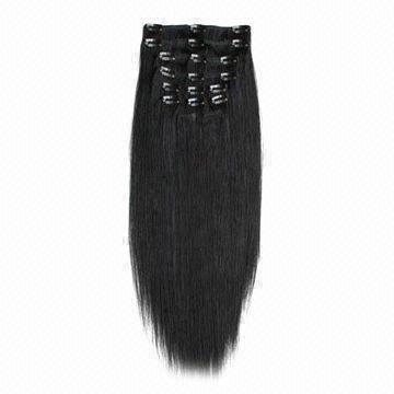18-inch Clip Hair Extensions, Peru Hair, #18 Light Ash Blonde, Stainless or Silicone Steel