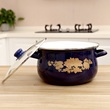 5PCS Enamel Cooking Pot Set Enamel Pot Set