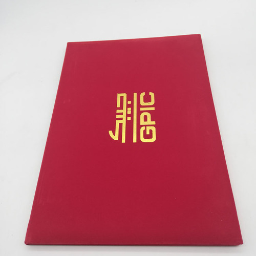 Custom Red Velvet Luxury Paper Menu