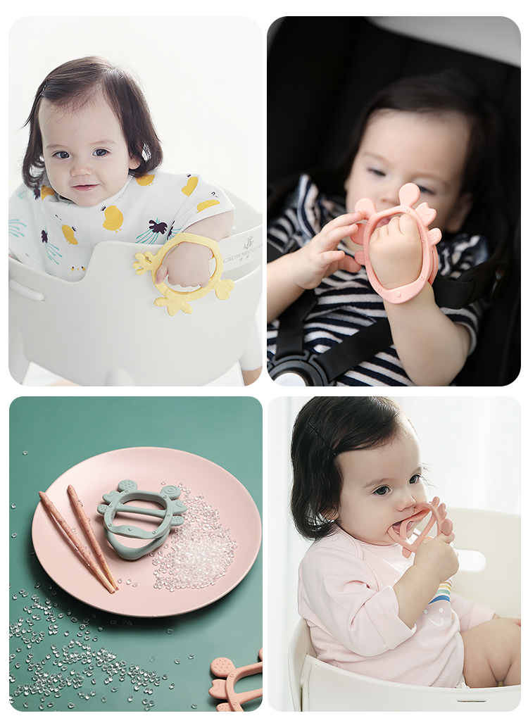 PH719312 Hewan Silicone Teethers Desain Unik Bayi Teether Mainan Food Grade BPA Gratis Bayi Tumbuh Gigi Mainan